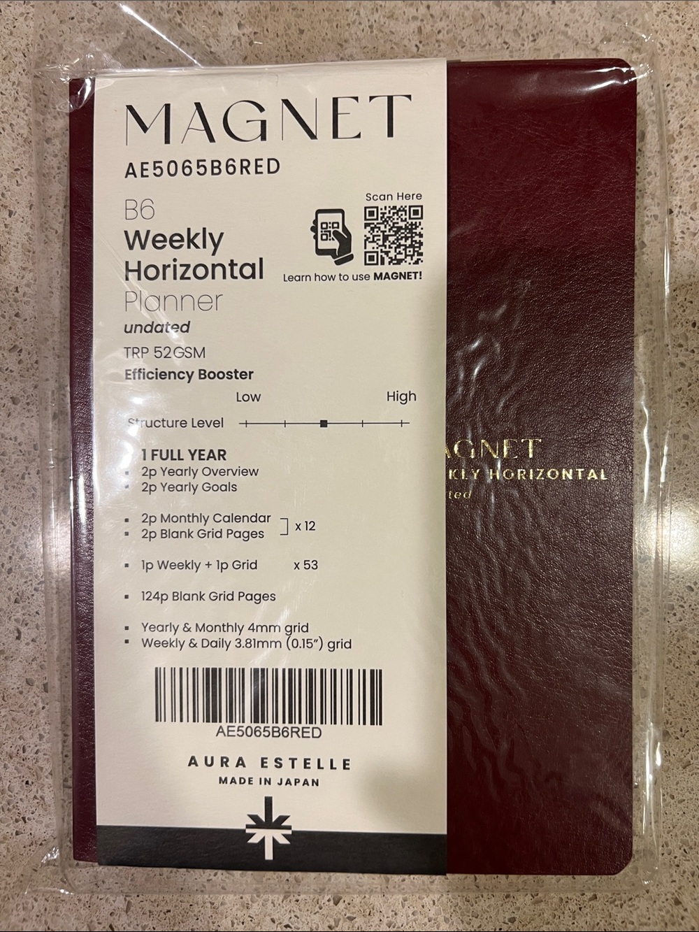 Aura Estelle 2027 undated weekly horizontal planner B6 BRAND NEW
